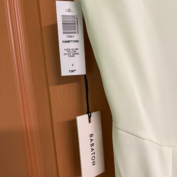 Aritzia Babaton Hamptons Dress - Cool Glow Yellow (NWT) - Picture 7 of 9